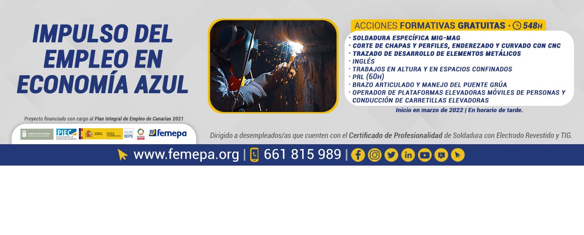 Novedosa formación gratuita enmarcada en el Impulso del Empleo en Economía Azul