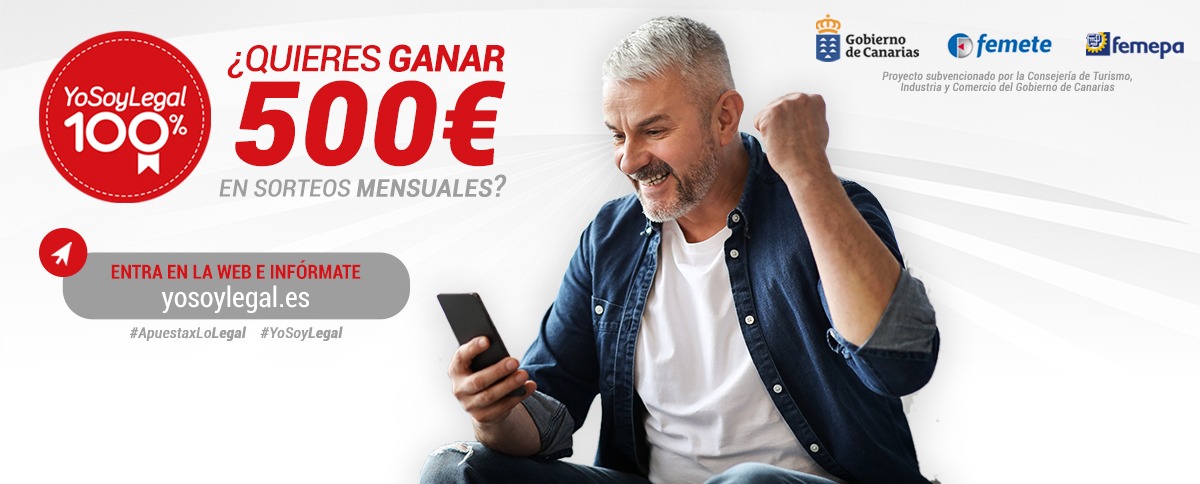 Sorteo de 500 euros al mes para clientes de YoSoyLegal