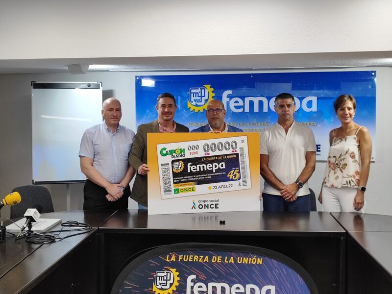 Femepa presenta el cupón de la ONCE conmemorativo del 45º aniversario